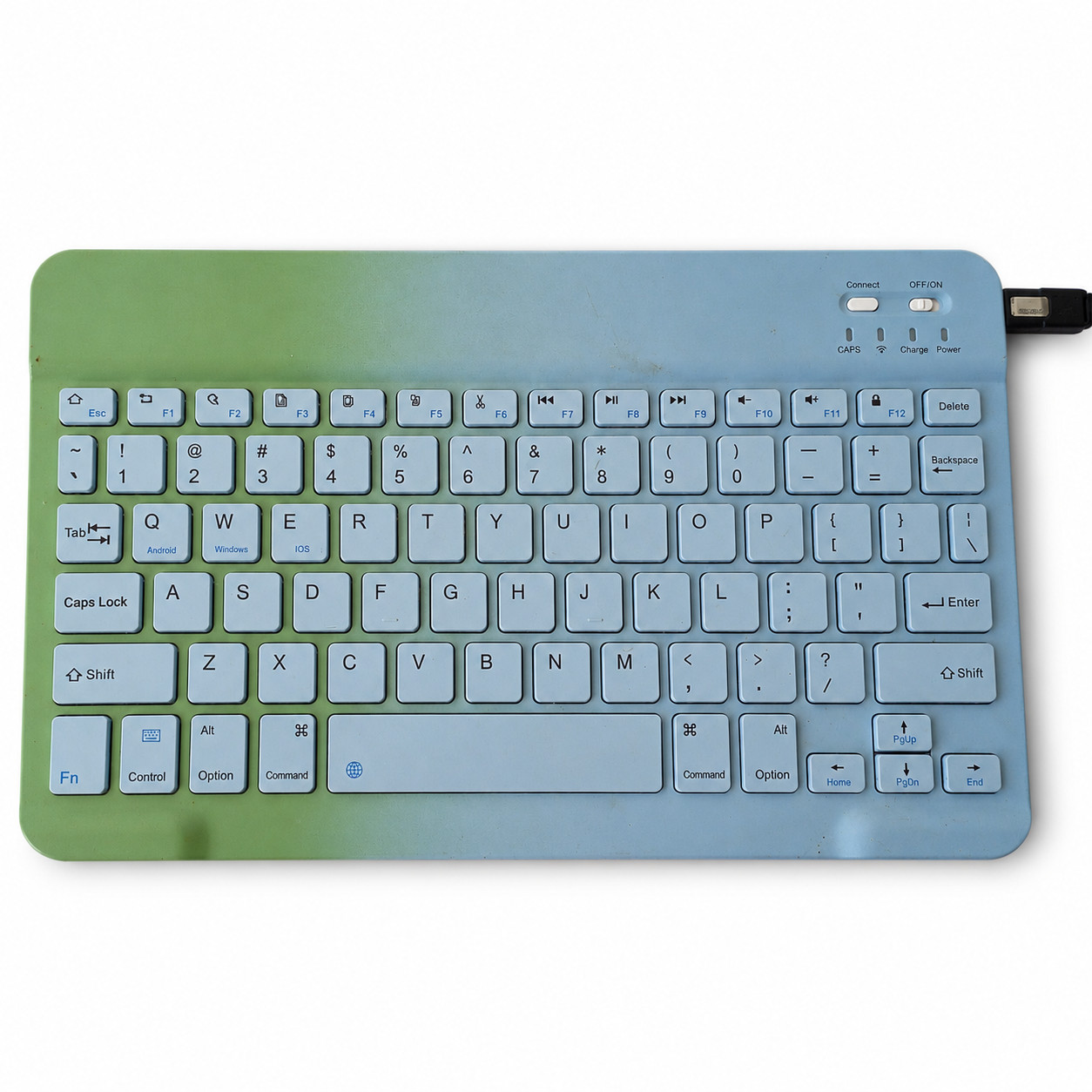 Typo 10" Wireless Bluetooth Keyboard 1684495 Green Blue Ombre iOS Android Window