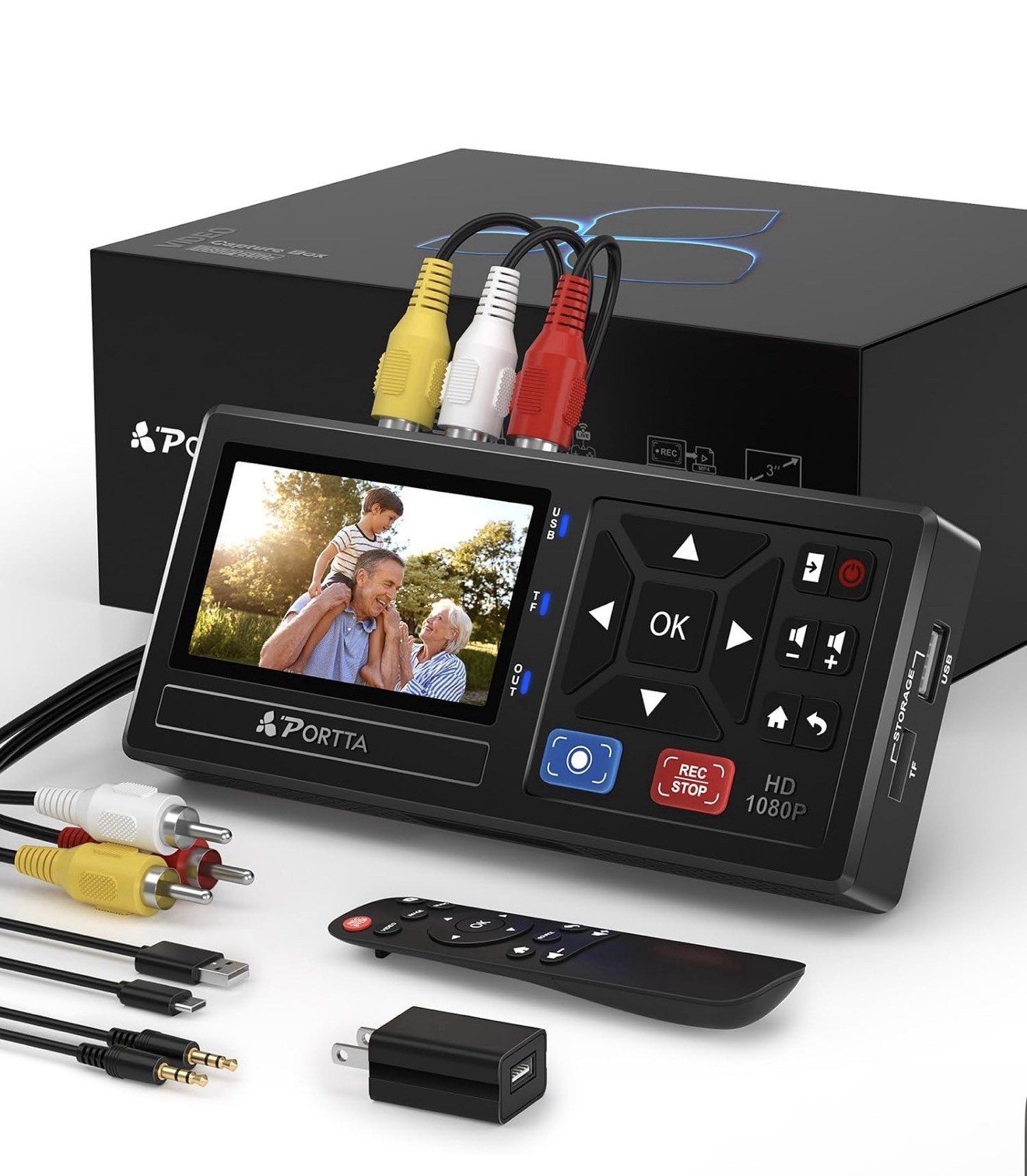VHS to Digital Converter, Video Digital Recorder with Remote Model VD10 Portta