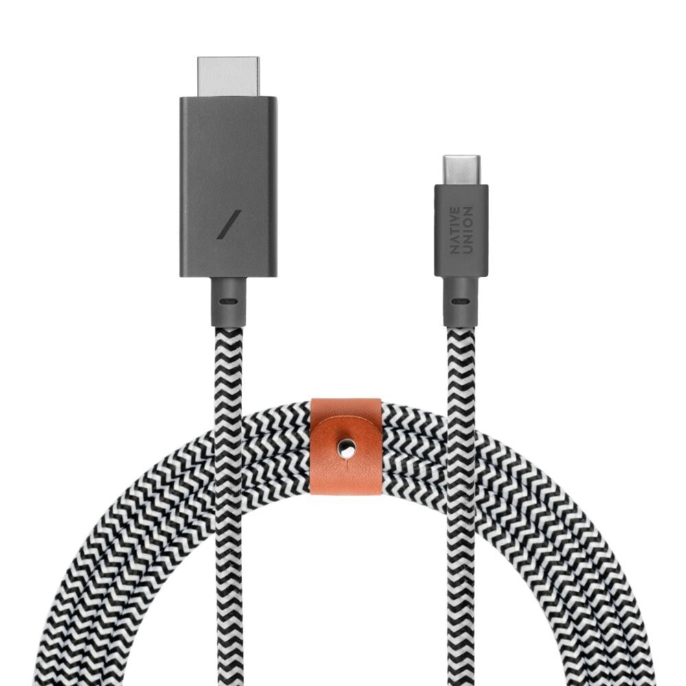 Native Union - USB C to HDMI 4K Video Cable Adapter - 10ft - Zebra