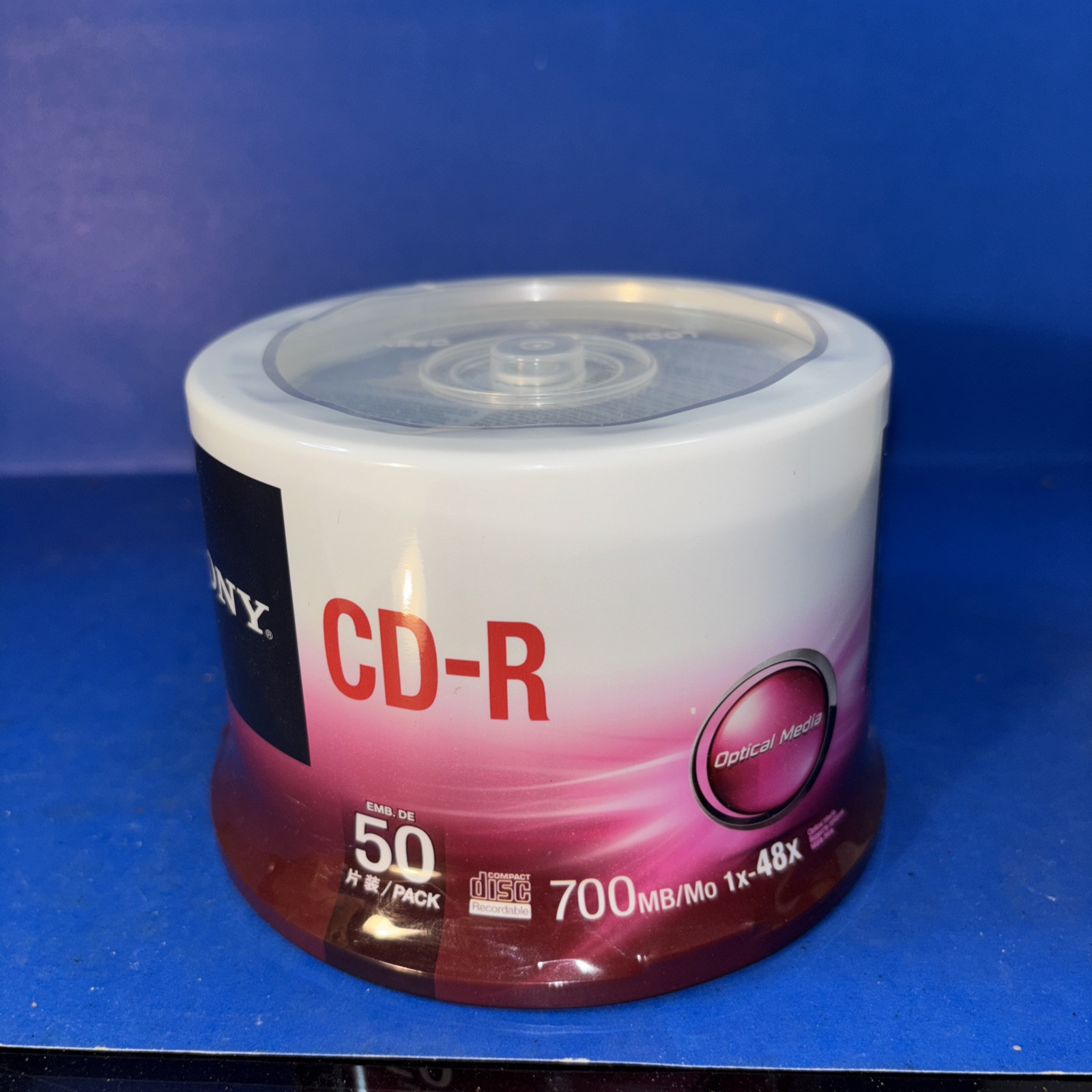 Sony CD-R 50 Disc Pack 700 MB 48x Speed Optical Media Spindle New Sealed