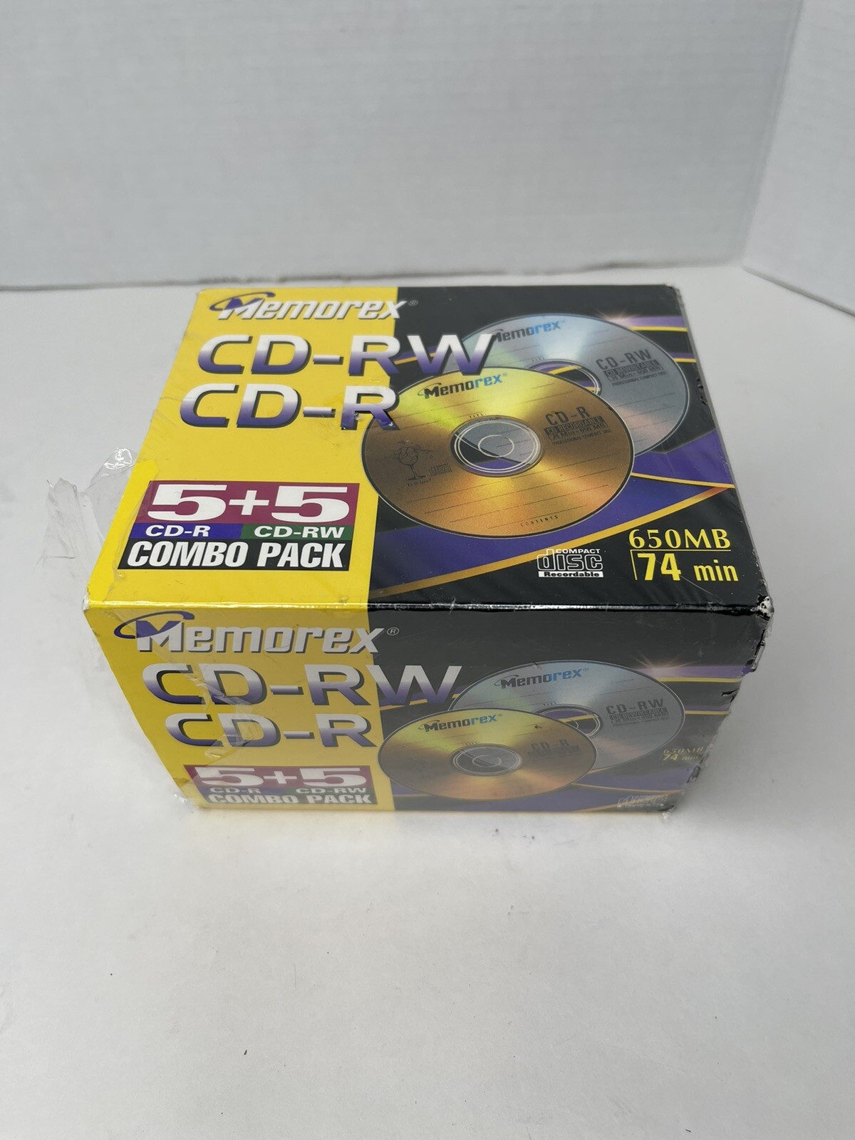 MEMOREX 5+5 Combo Pack CD-R + CD-RW 650 MB 74 MIN New Old Stock Compact Disk NEW