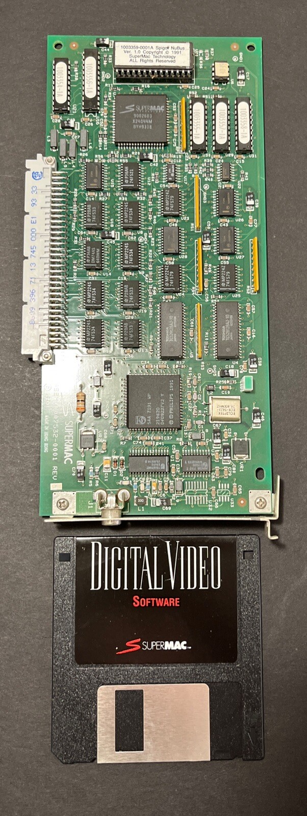 VINTAGE SUPERMAC VIDEO SPIGOT CARD & SOFTWARE FOR NUBUS APPLE MACINTOSH WORKS