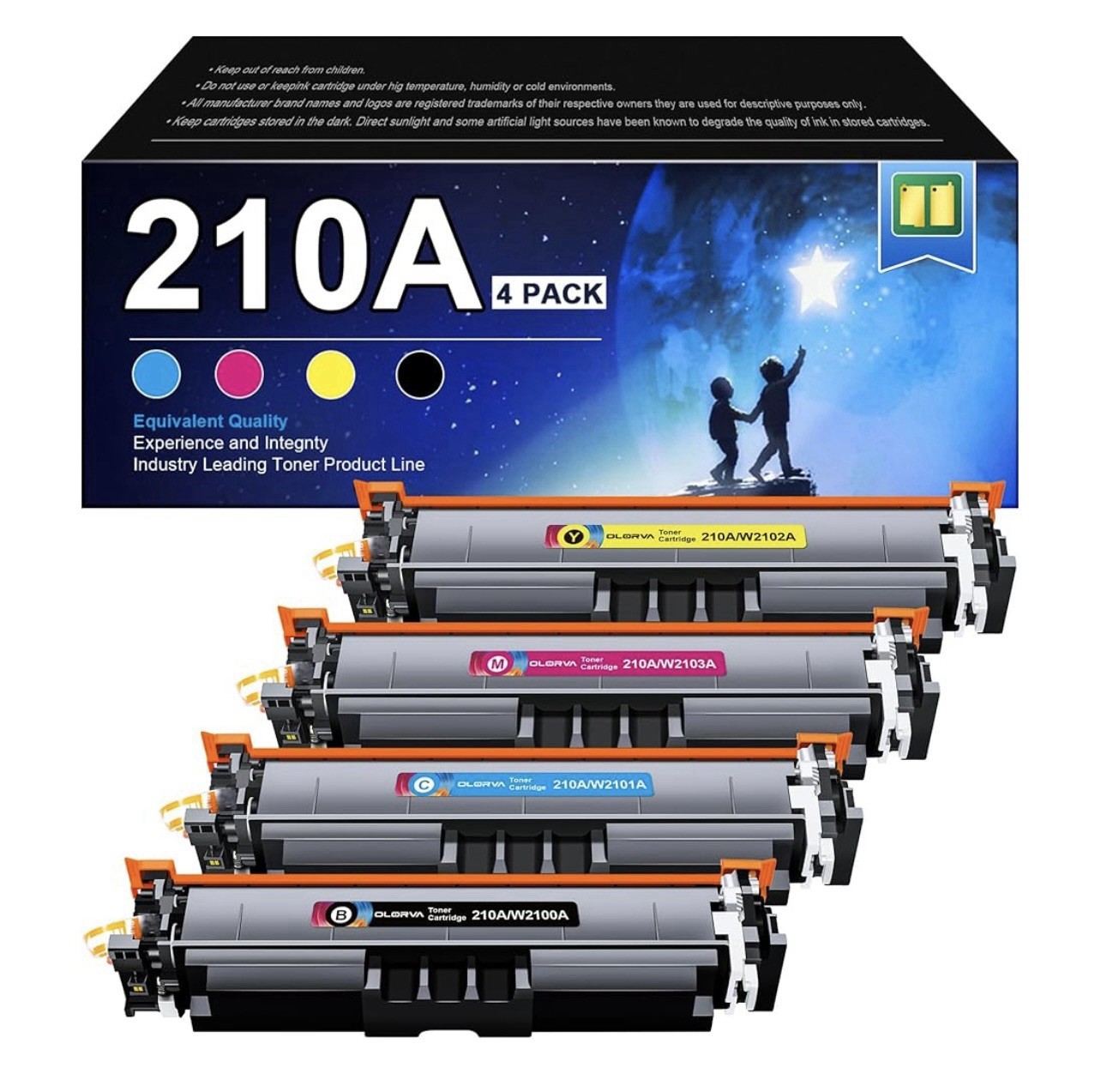 210A 210X Toner Cartridges 4 Pack | Replacement for HP 210A 210X Compatible