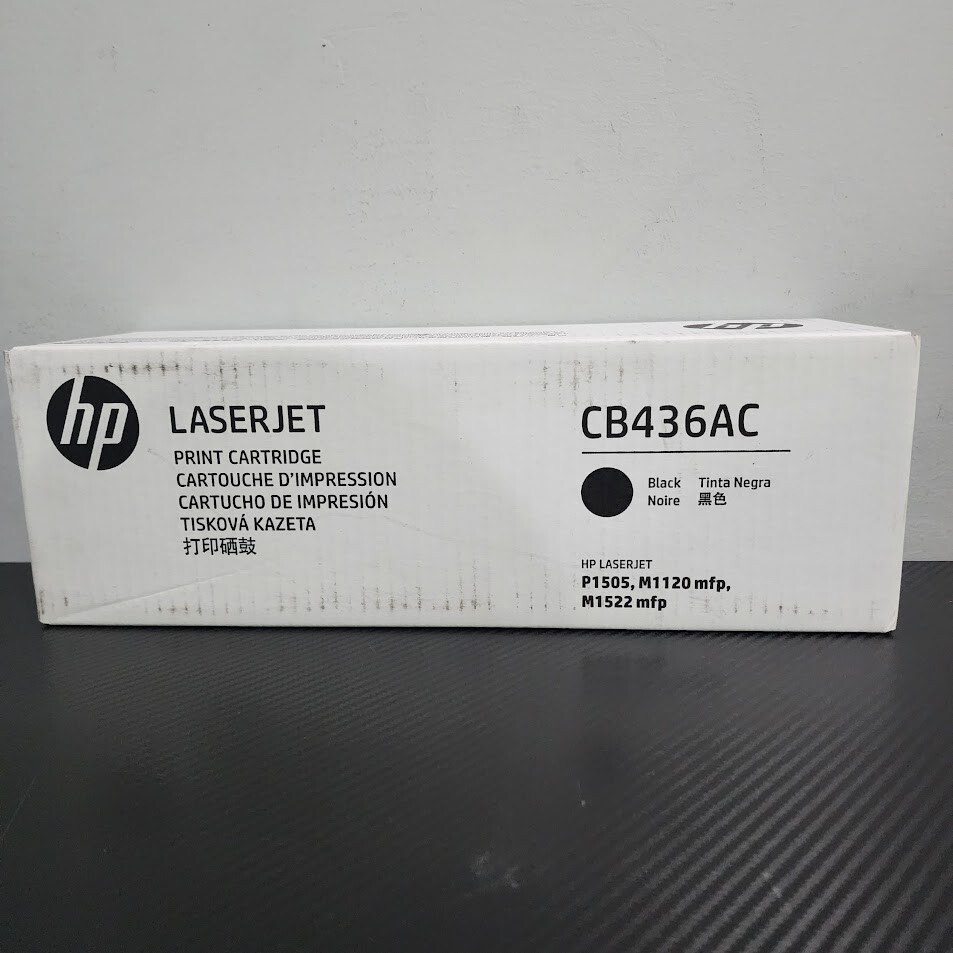 HP 36A Black Toner Cartridge, CB436A