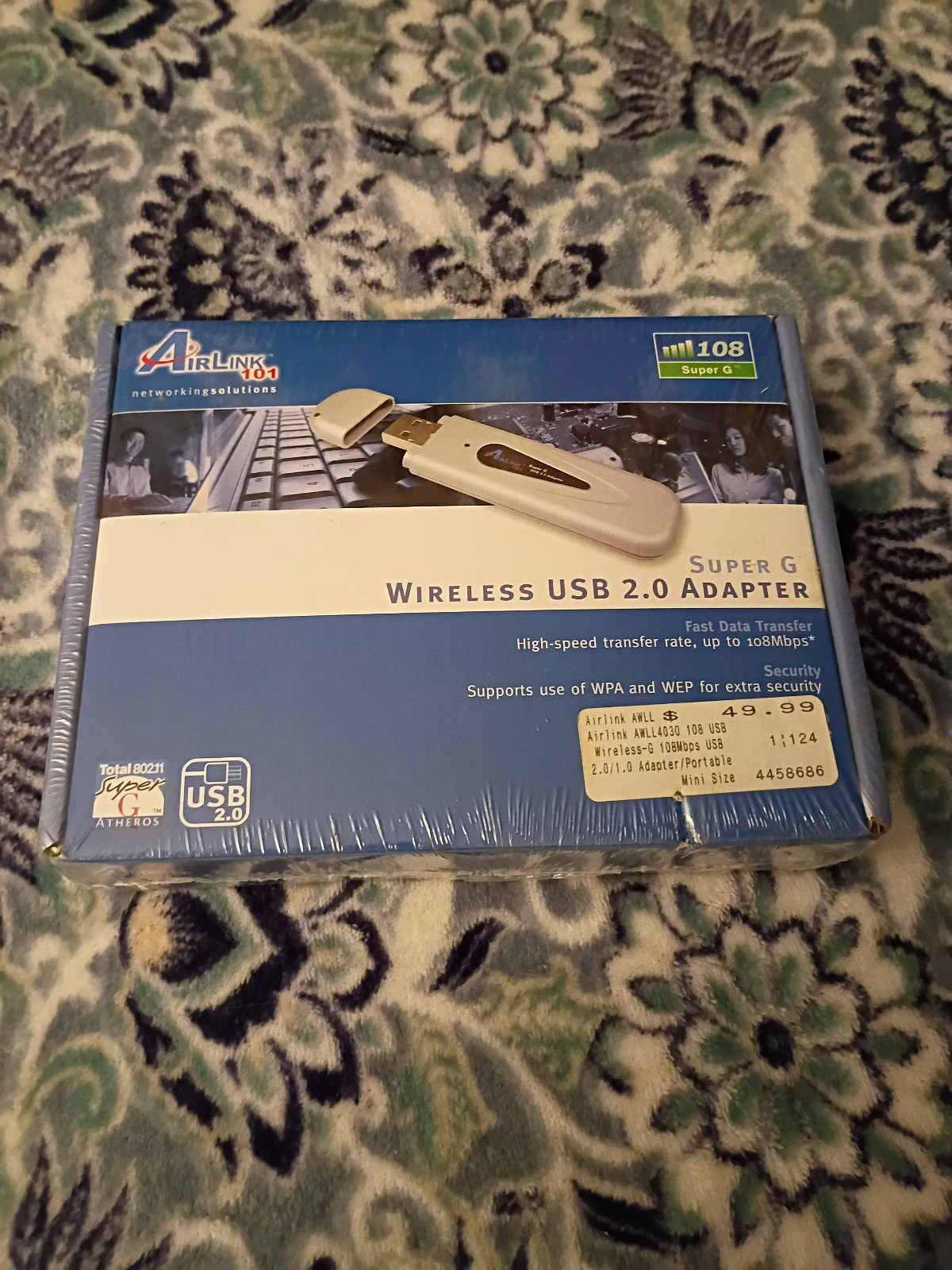 AirLink 101 Wireless USB 2.0 Adapter 108 Super G New In Original Clear Wrap