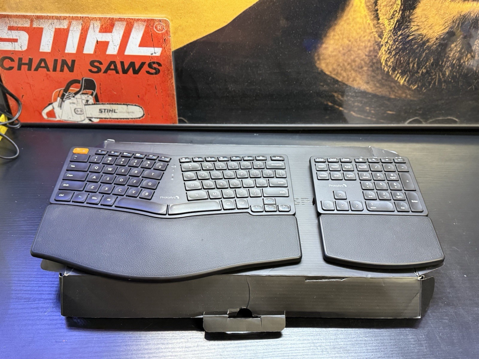ProtoArc EK04 Wireless Ergonomic Split Keyboard with Separate Number Pad