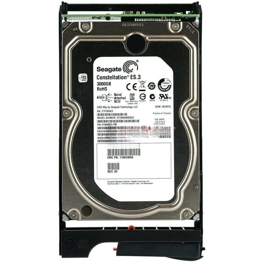 EMC DD2200 DD2500 005032933 005032934 P-X-2UC-3TBS 3TB SAS 3.5" HARD DRIVE HDD