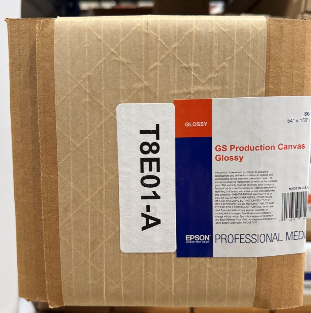 EPSON GS Production Canvas Glossy 310gsm, 54" x 150' Roll for Solvent Printers