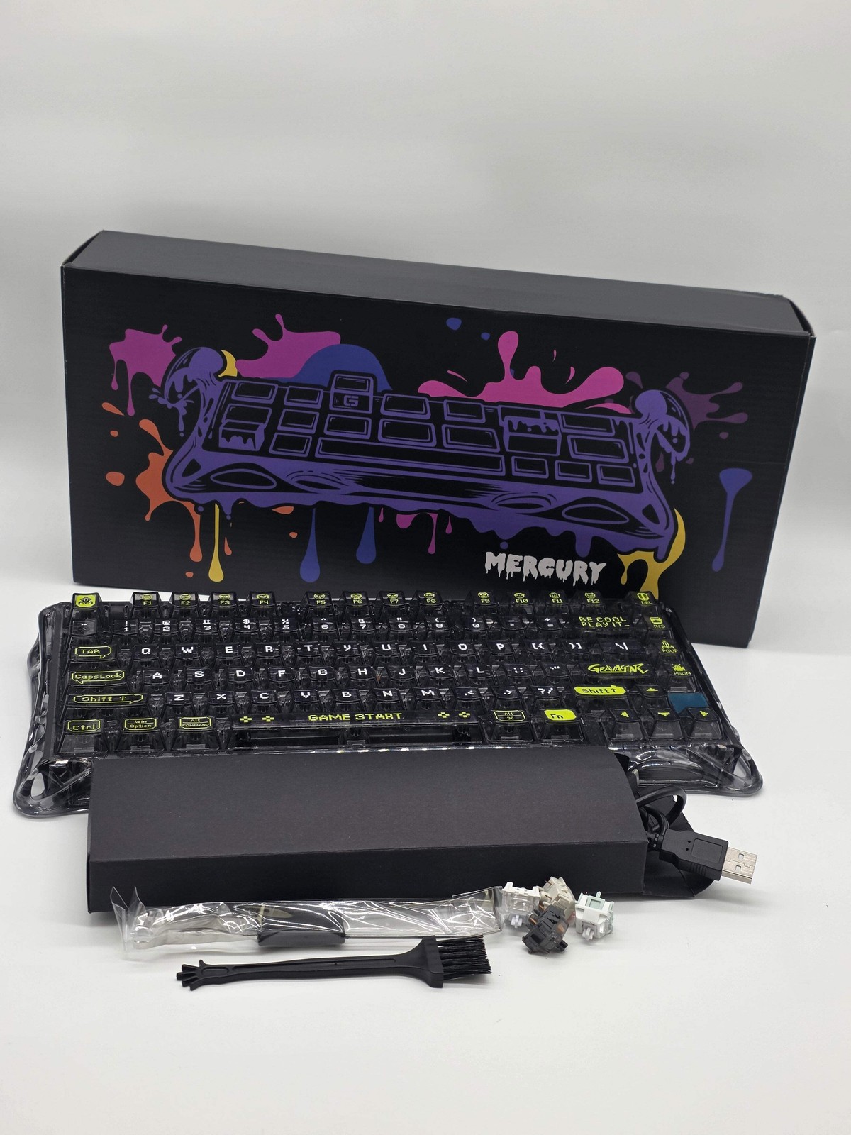 GravaStar Mercury K1 Lite 75% Wireless Mechanical Gaming Keyboard Used