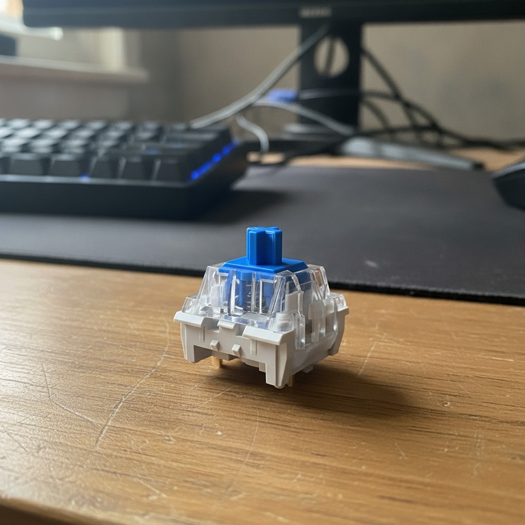 Zhouwang 10PCS Blue Mechanical Switches – Clicky, Dustproof & Resistant