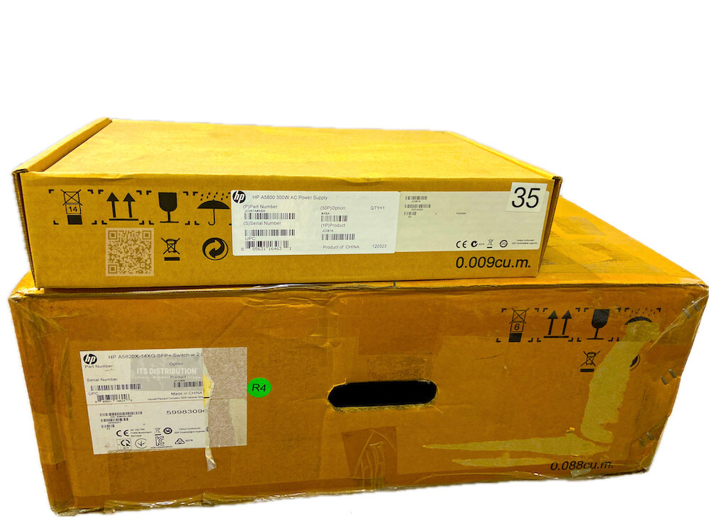 JC106A | New Sealed HP A5820-14XG-SFP+with 2 Slots Switch + JC087A PSU