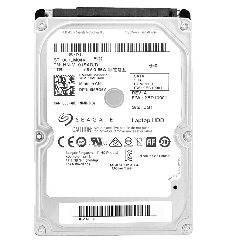 Hard Drive Seagate 1Tb ST1000LM044 7200Rpm Sata III 2.5'' Inch