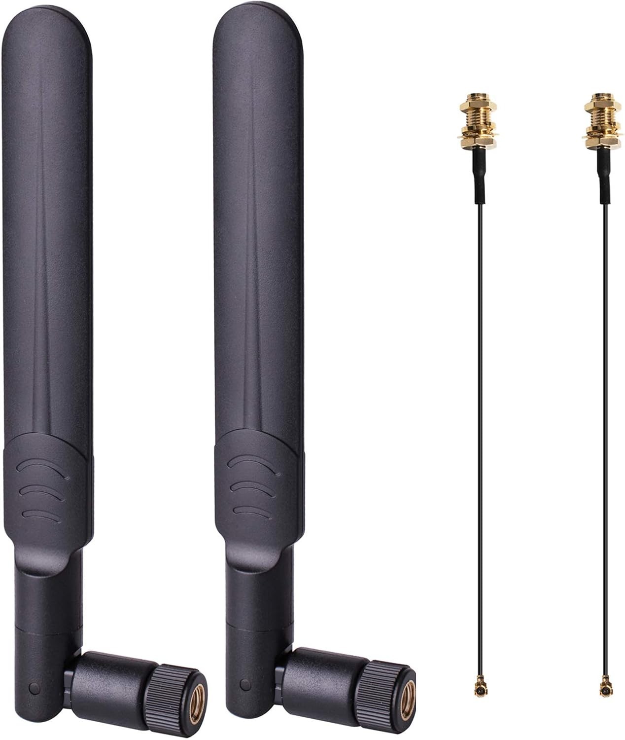 Omni-Directional 8dBi WiFi Antenna Set with 15cm Pigtails - Max Signal Strength