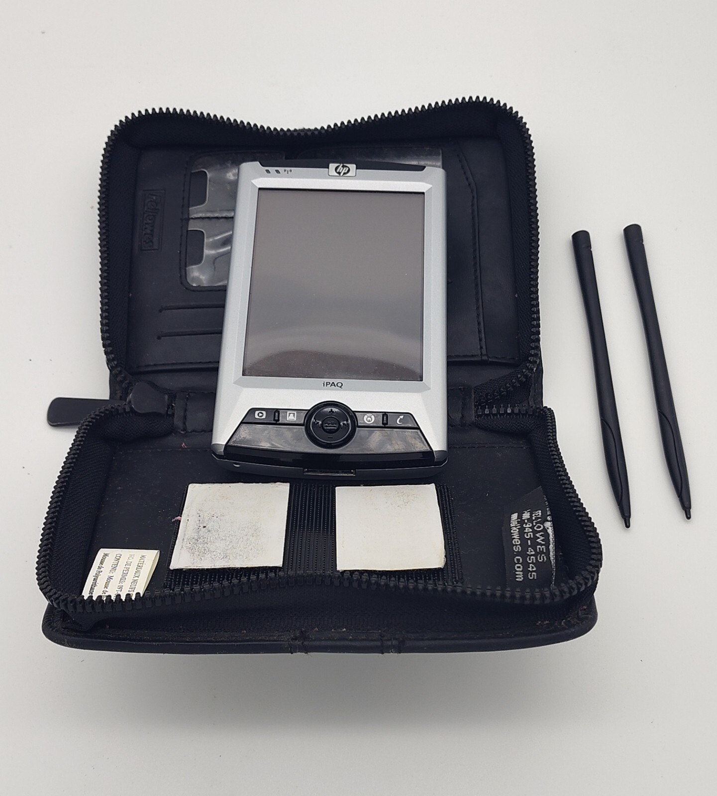 HP iPaq Pocket PC 2003 W/ Outlook ...Case And Pens.. Untested  Read Disc.