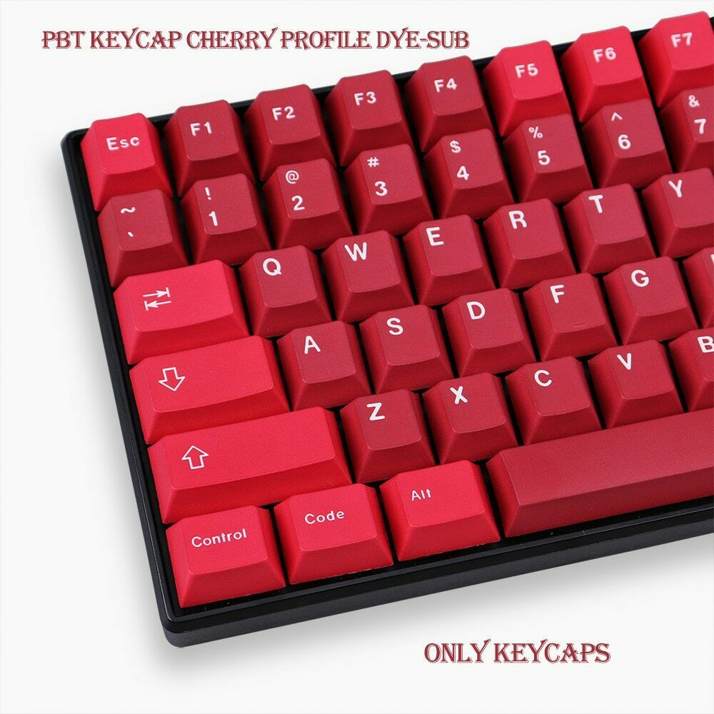 JAMON Keycaps Red 129 Keys Cherry Profile DYE-SUB PBT Keycap For MX 