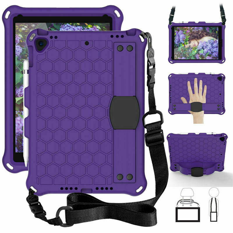 Fr iPad6 7 8 9 10 11th Gen 2025 Kids Shockproof Safe EVA Stand Strap Case Cover.