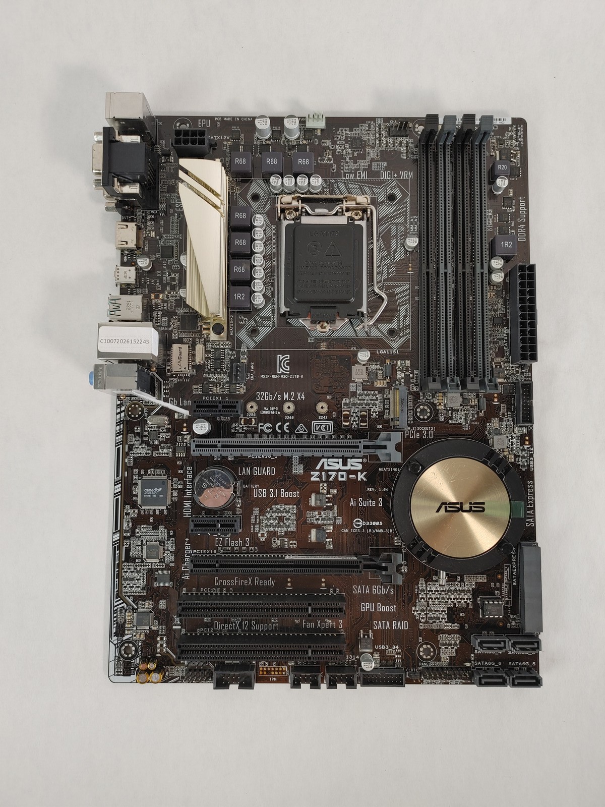 Asus Z170-K Intel LGA 1151 DDR4 Desktop Motherboard