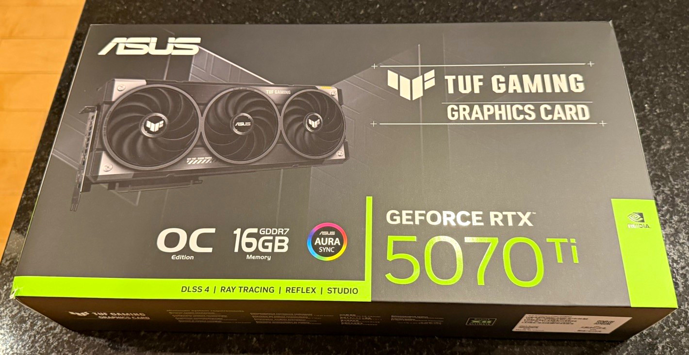 ASUS TUF Gaming GeForce RTX 5070 Ti OC 16GB GDDR7 RGB Fan/Heatsink