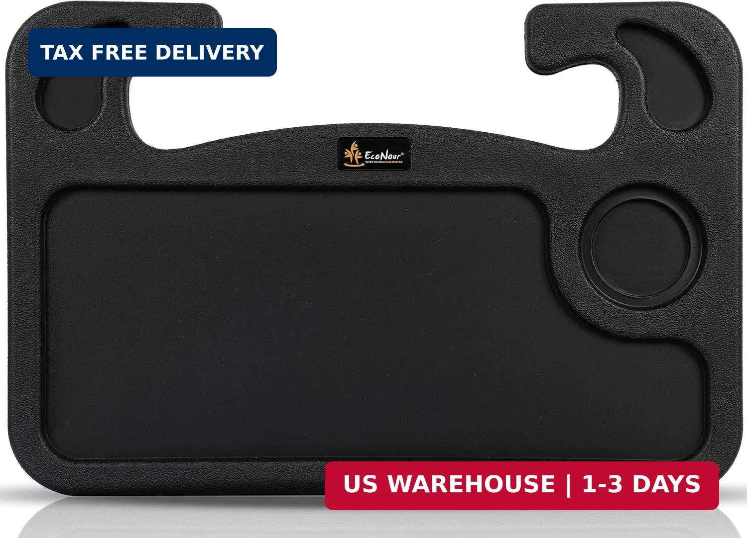 EcoNour 2 in 1 Car Steering Wheel Desk | Tray for Laptop Car Mount with Pen Hold
