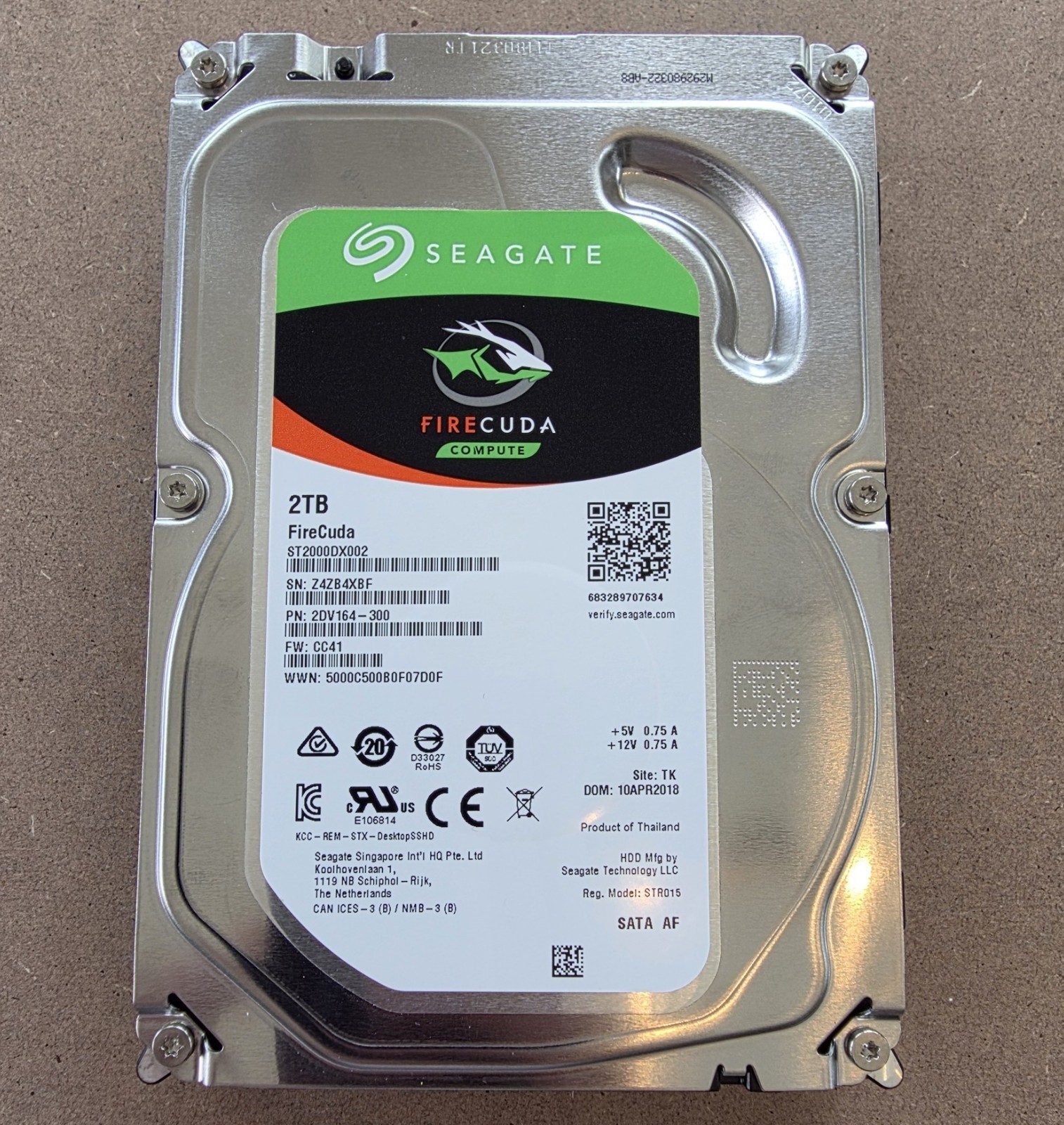 Seagate FireCuda 2TB ST2000DX002 7200RPM 3.5 SATA SSHD Tested Good