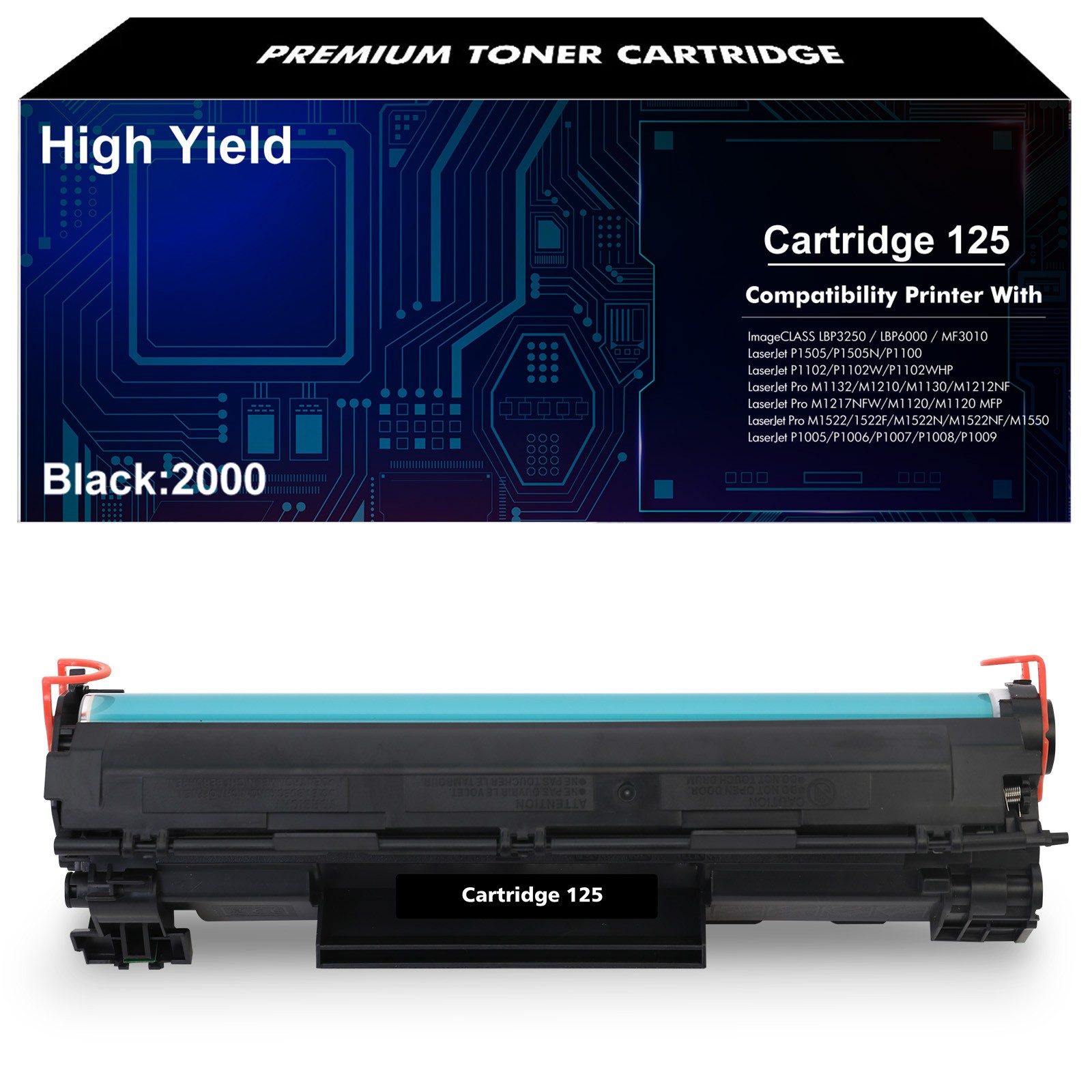 1PK CRG125 3484B001 Toner cartridge Compatible for Canon 125 imageCLASS LBP6030w