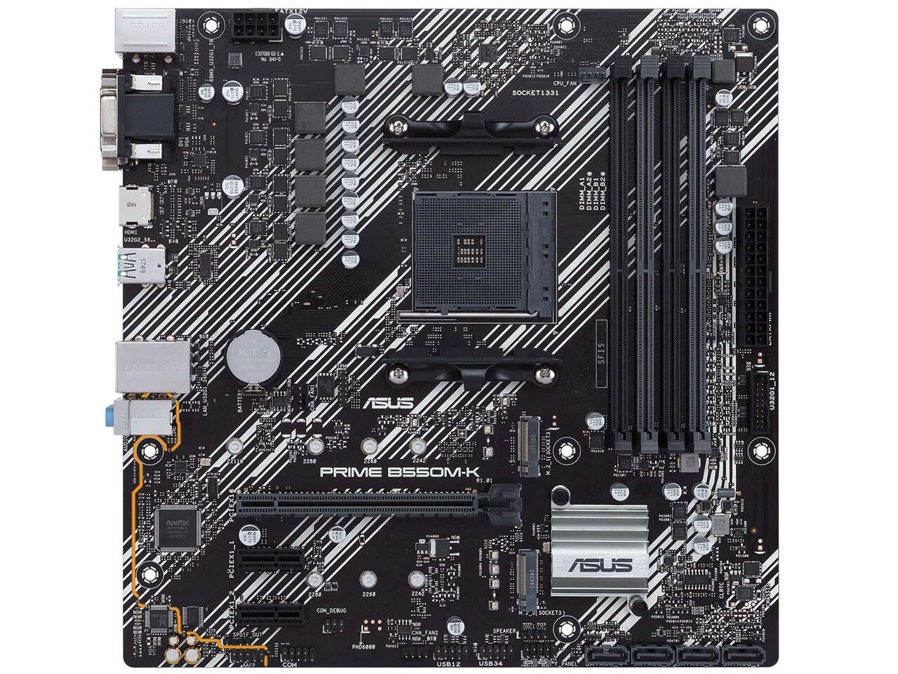 Used ASUS PRIME B550M-K AM4 Motherboard 4 DDR4 Dual M.2 PCIe 4.0 Ryzen 5000 mATX