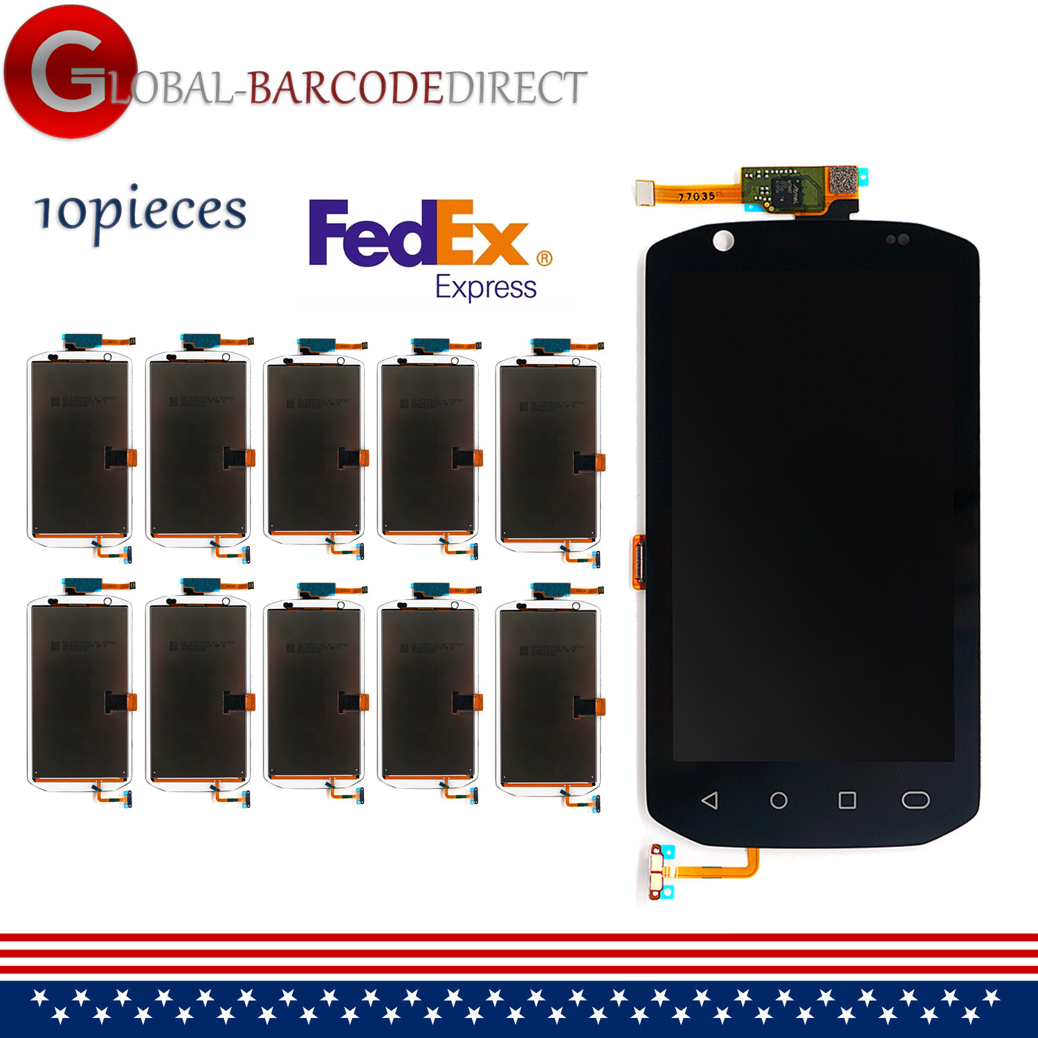 10x LCD Display + Touch Screen for ZEBRA TC70 TC75 TC70X TC75X TC72