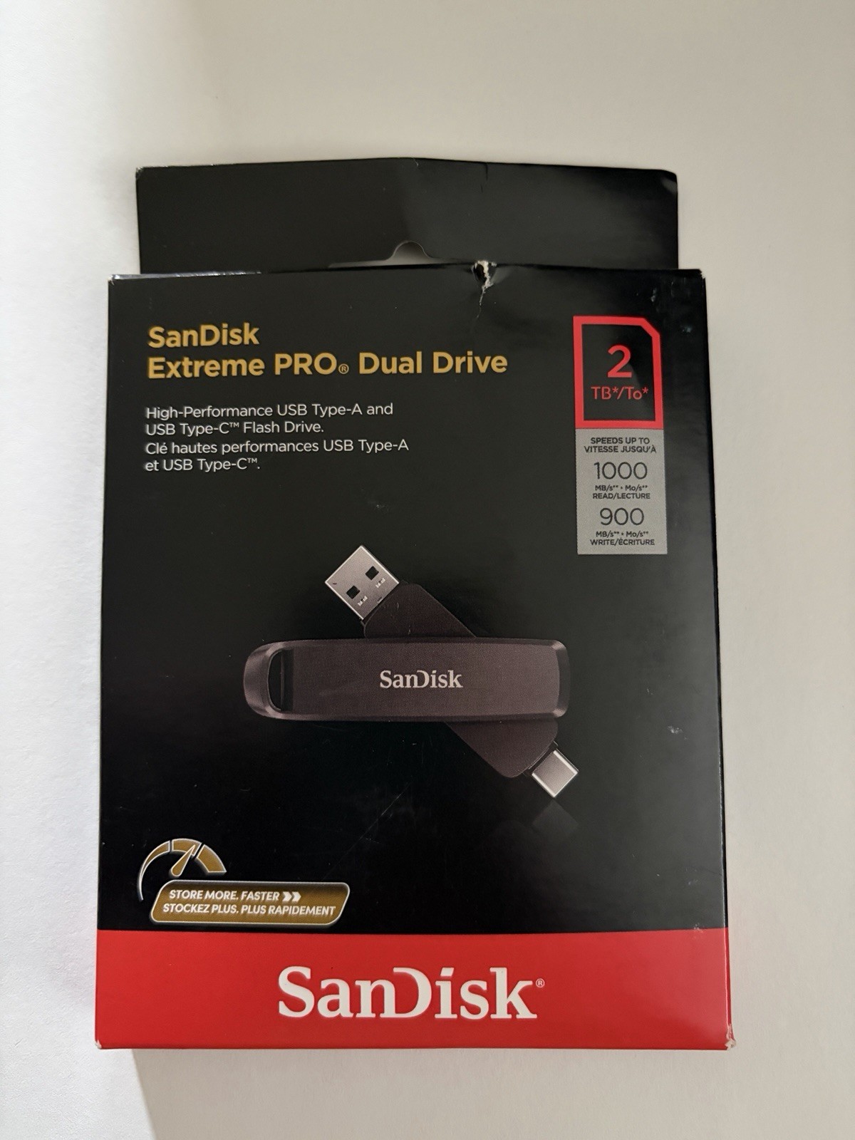 NEW SEALED SanDisk Extreme PRO Dual Drive 2TB USB A/C