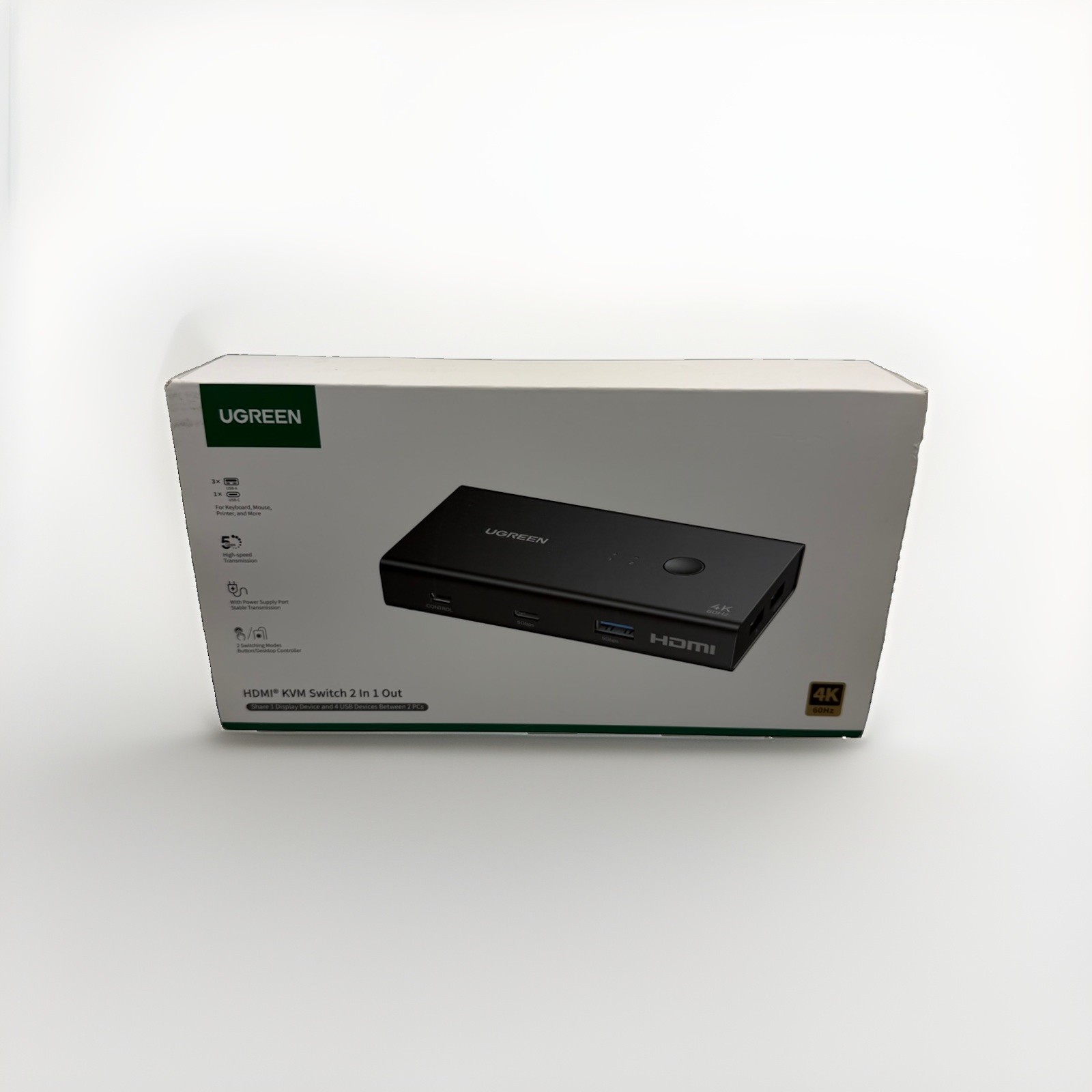 UGREEN DisplayPort KVM Switch 2 In 1 Out - AK502