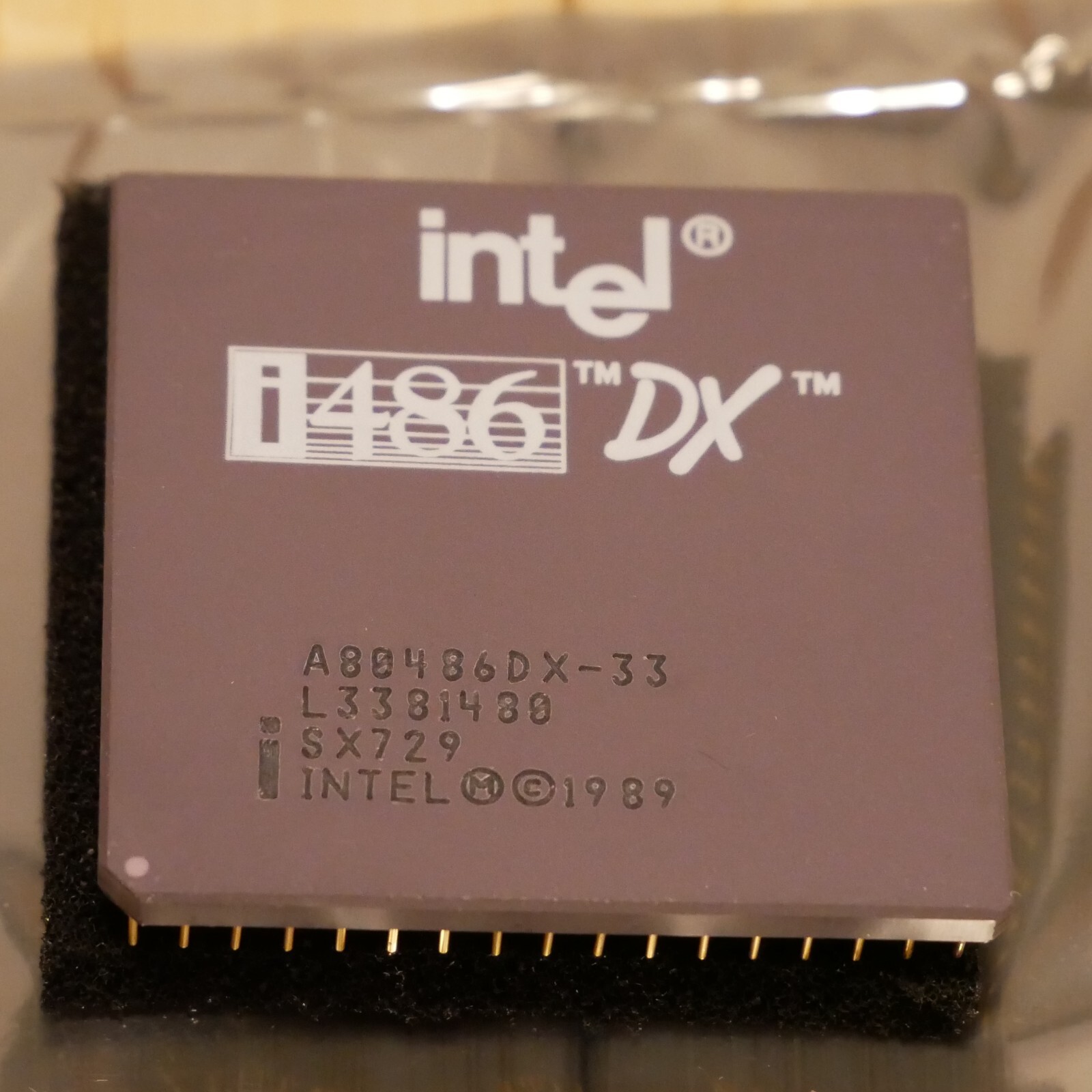 Vintage Intel 486 DX 33 MHz A80486DX-33 SX729 CPU Tested & Working