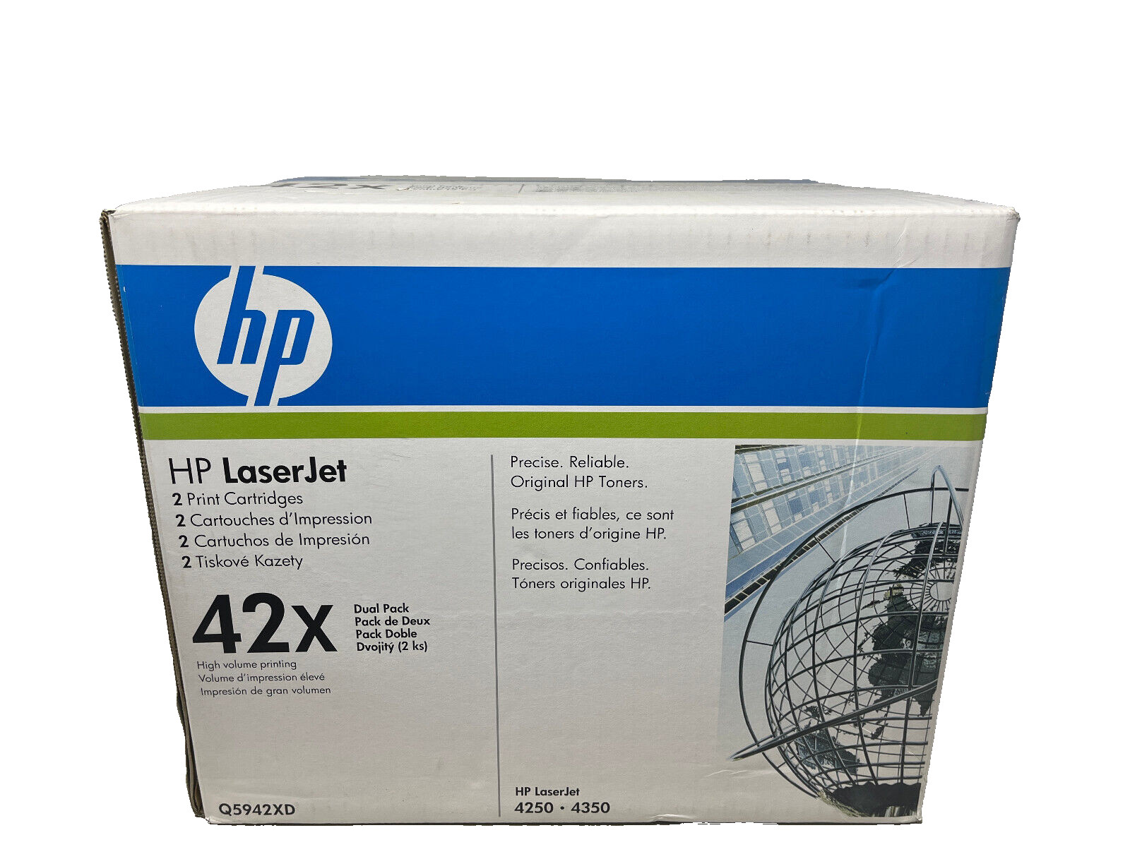 HP Q5942XD 42X ORIGINAL DUAL PACK BLACK FOR LASERJET 4250 SERIES/4350 [A BOX]
