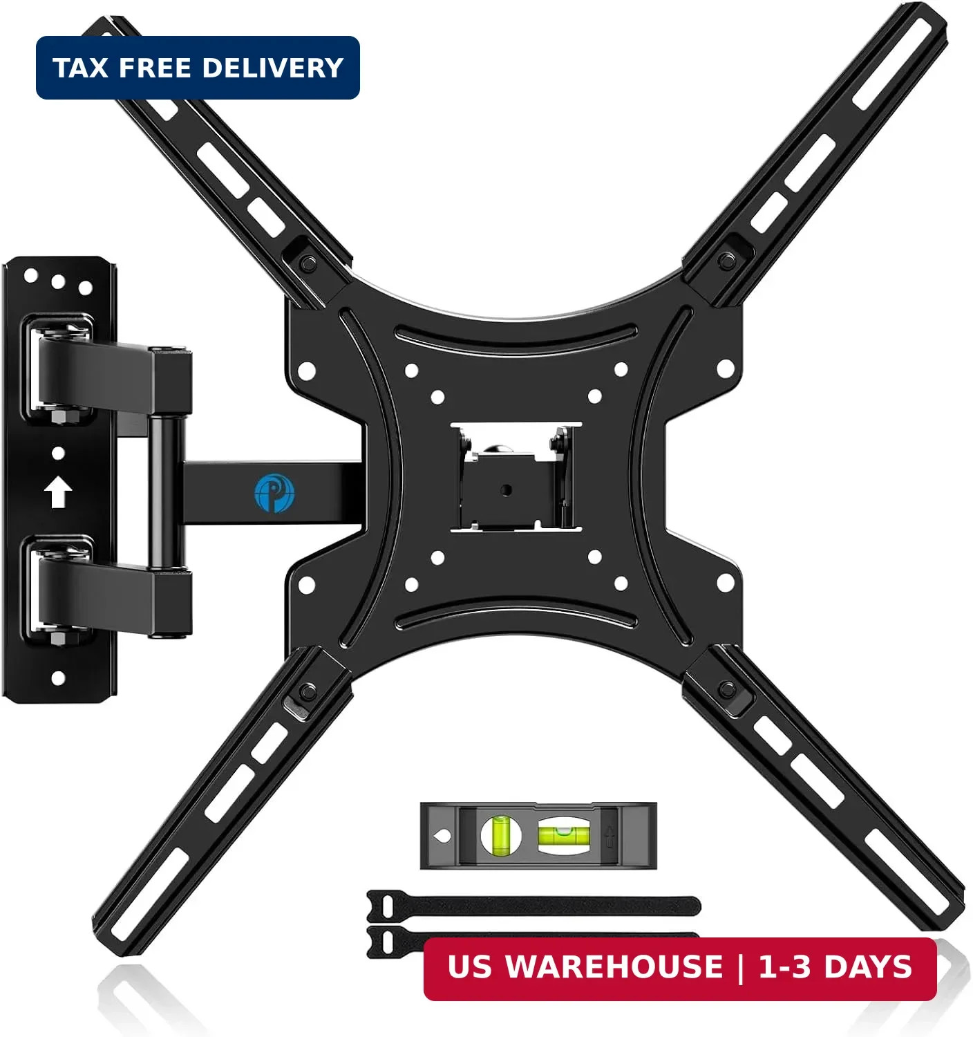 Pipishell Full Motion TV Mount for 26-60 inch TVs up to 77 lbs