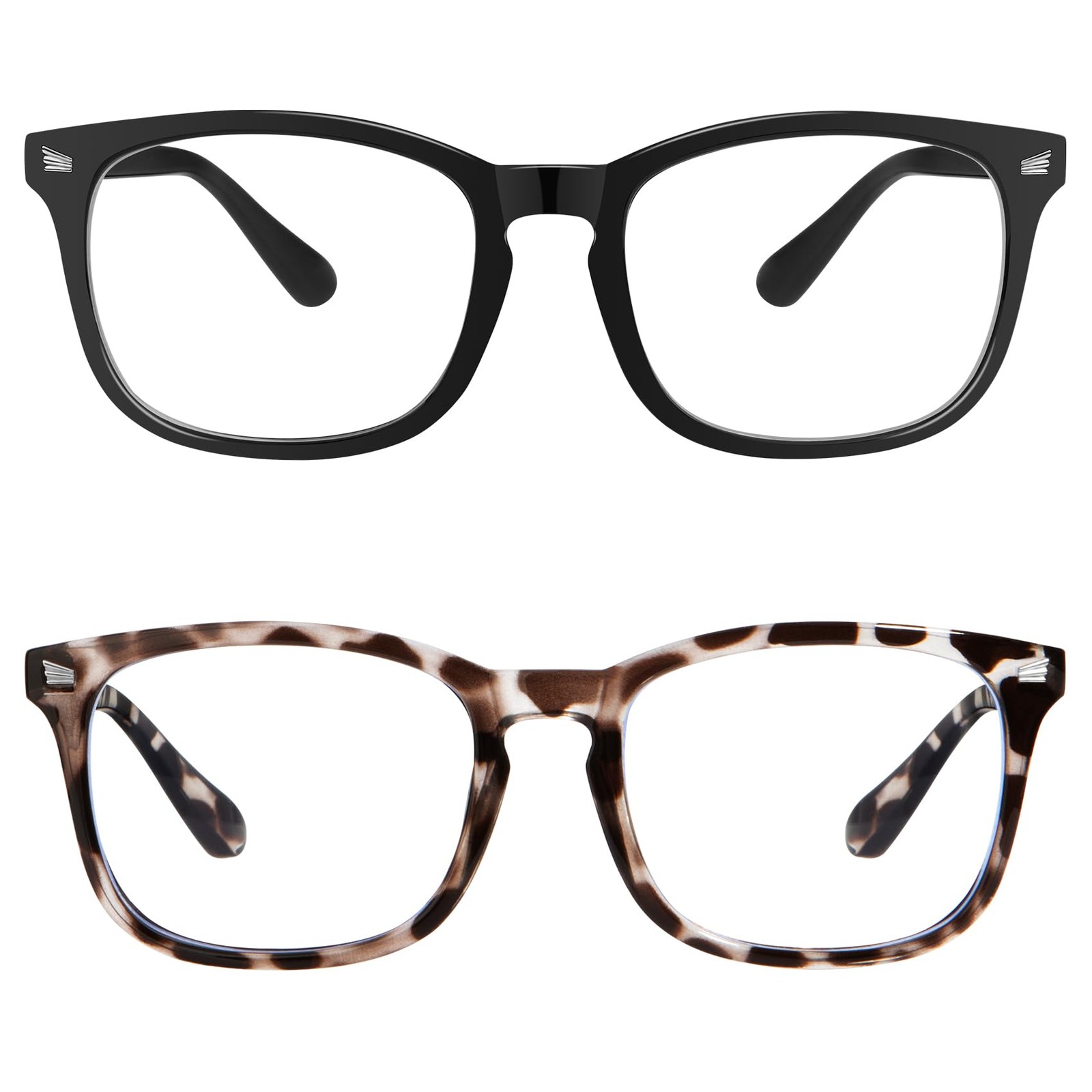 Paquete de 2 gafas con filtro de luz azul para juegos de computadora y TV