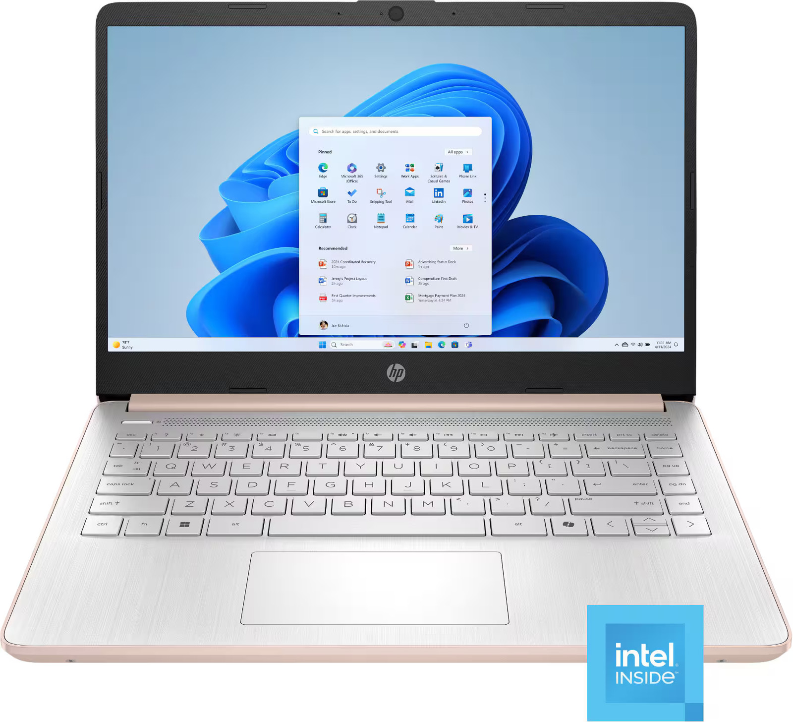 HP - 14" Laptop - Intel N150 Processor - 4GB Memory - 128GB UFS Storage - Pal...