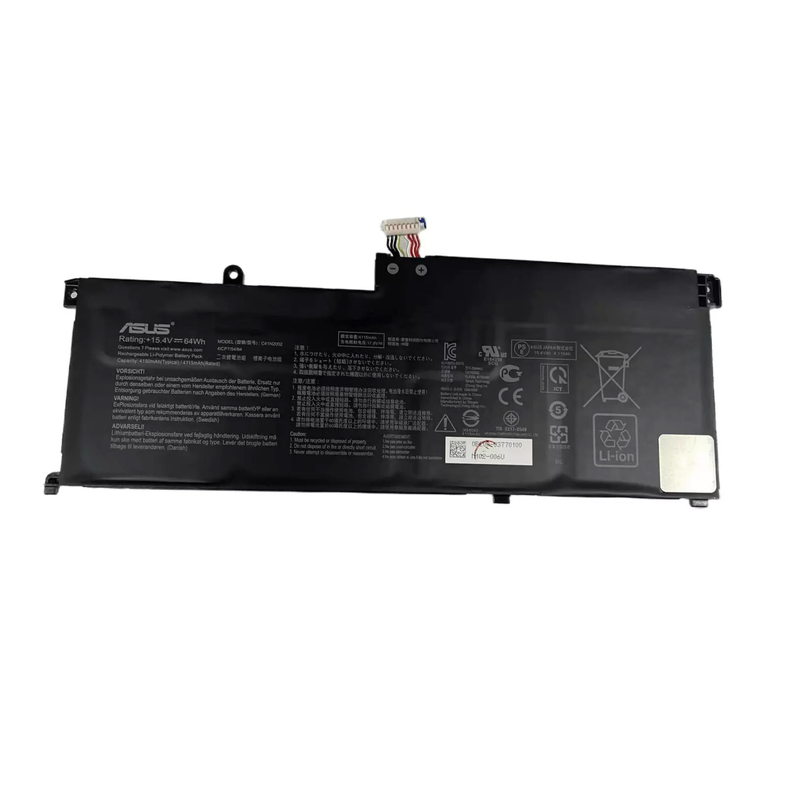 Genuine Battery C41N2002 0B200-03770100 For ASUS ZenBook Pro 15 UX535LI UX535LH