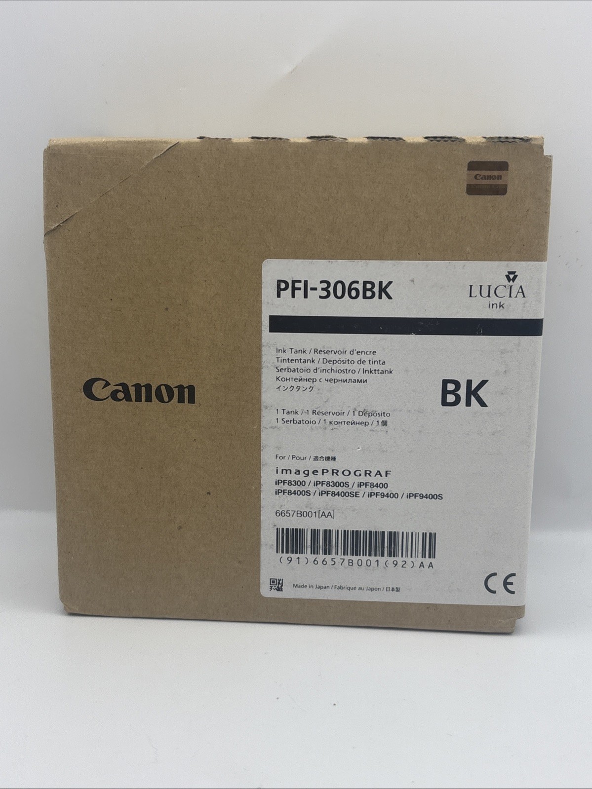 Canon PFI-306BK Black Ink Tank EXP 2021