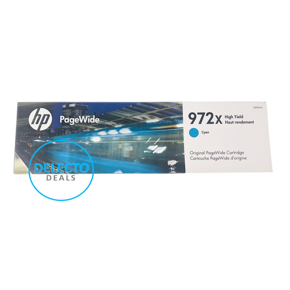 GENUINE HP 972X High Yield CYAN PageWide Cartridge L0R98AN NEW SEALED Box 2027