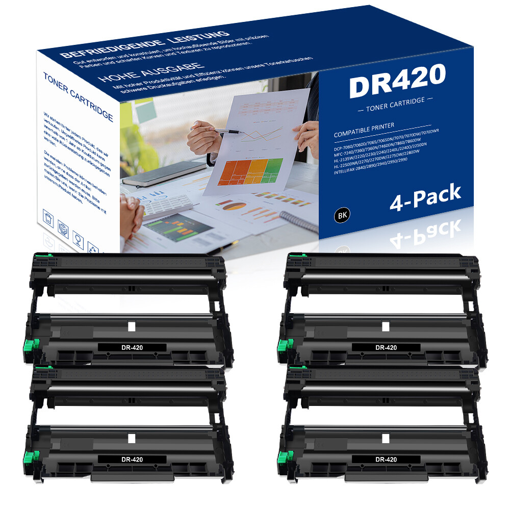 4PK New DR420 DR-420 Drum Unit For Brother MFC-7460DN 7860DW HL-2270DW HL-2280DW