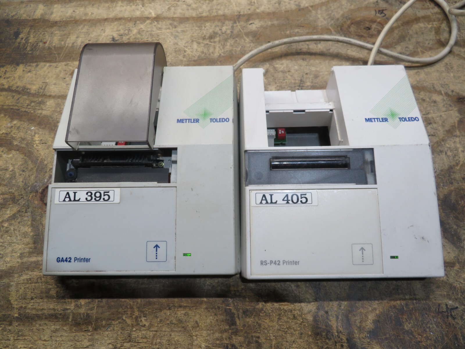LOT OF 2 Mettler Toledo RS-P42 Printer + GA42 AS IS POWER TESTED PARTS REPAIR
