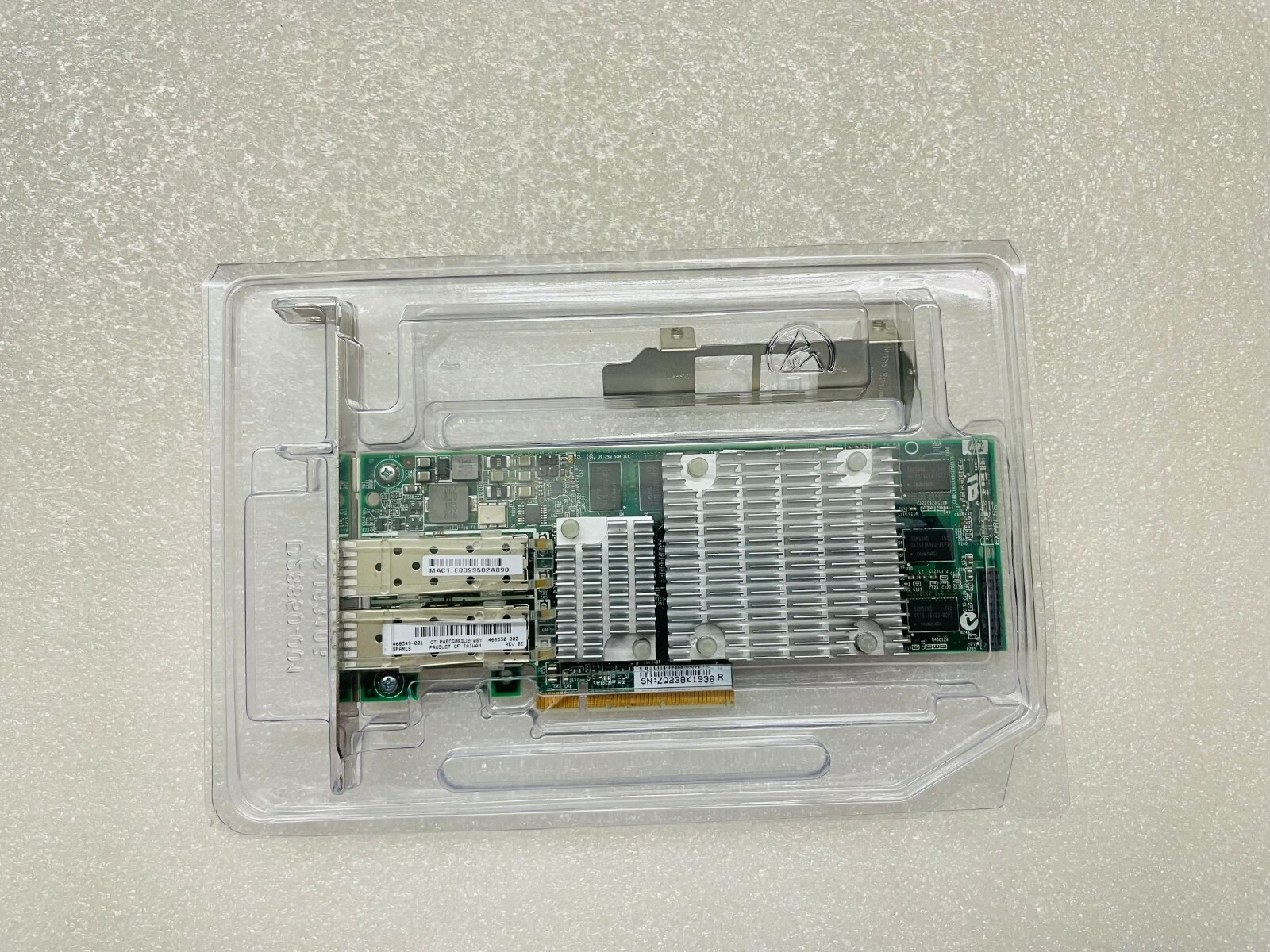 HP NC522SFP DUAL PORT 10GbE SERVER ADAPTER 468332-B21 468349-001 BOTH BRACKETS