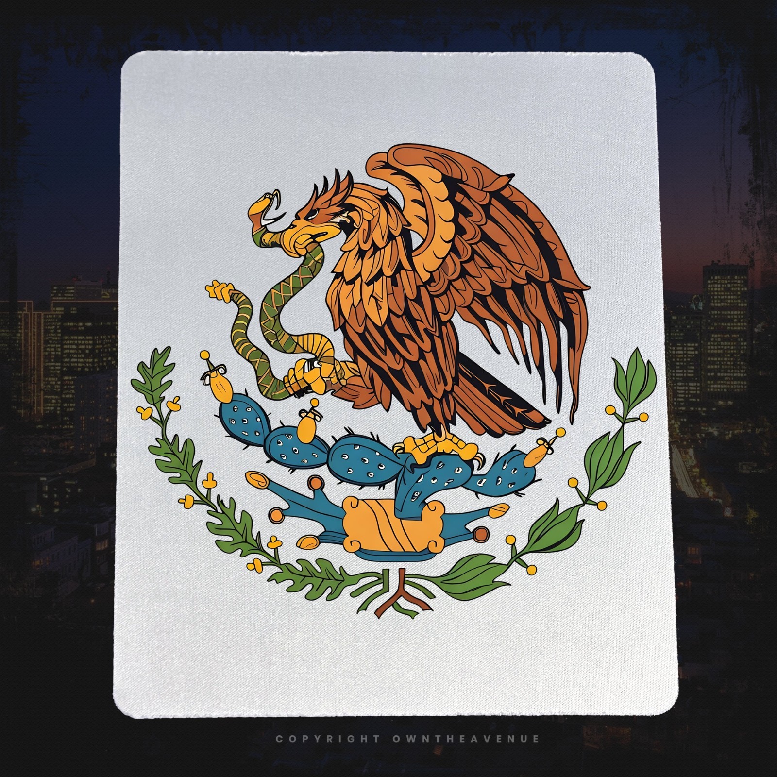 Mexico Mexican Flag Coat of Arms Mouse Pad