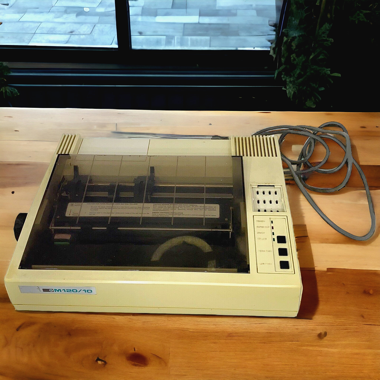 Vtg Blue Chip Co Dot Matrix Printer Model M120/10 For Parts Untested Turns On