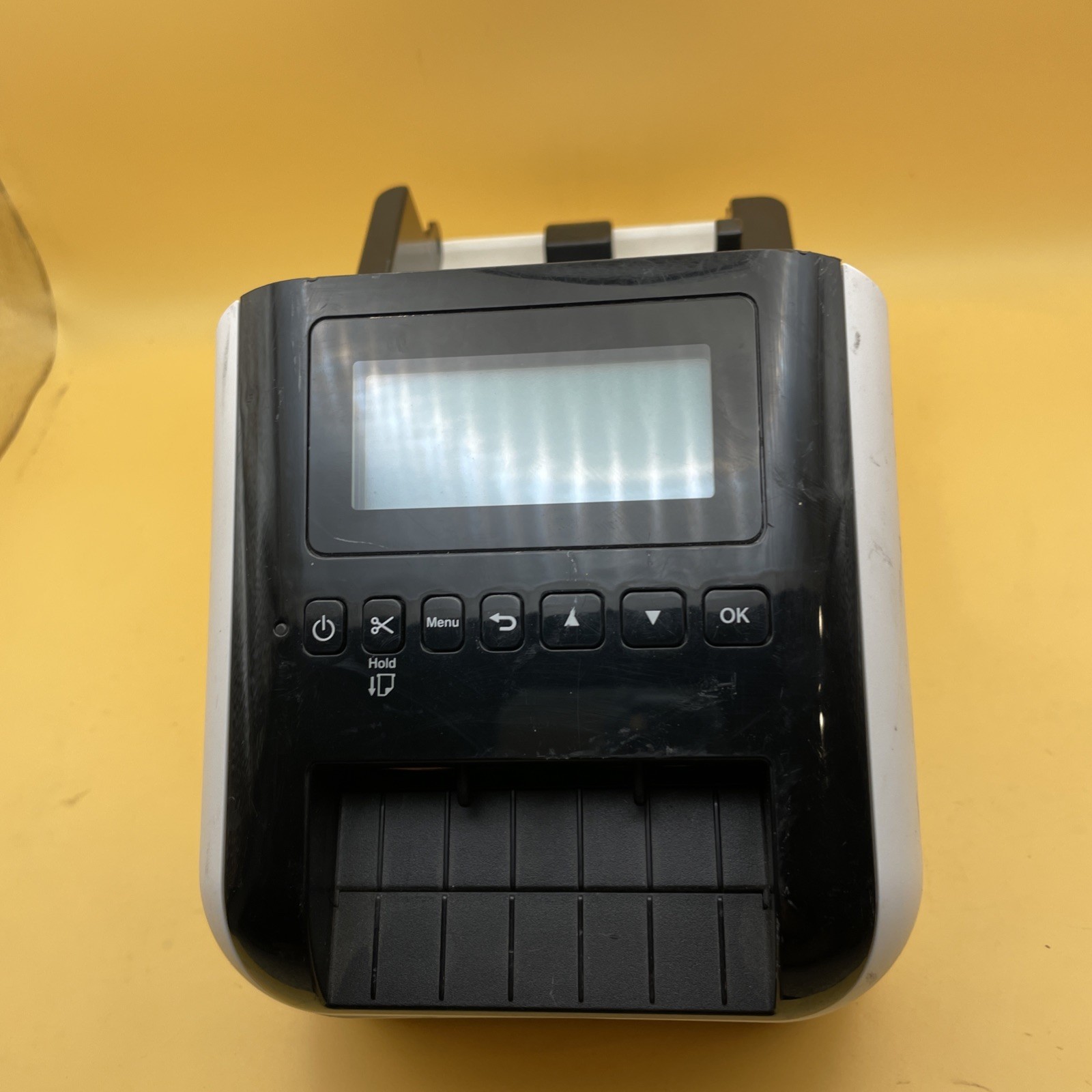 BROTHER QL-820NWB THERMAL LABEL PRINTER for parts UNTESTED (missing cover)