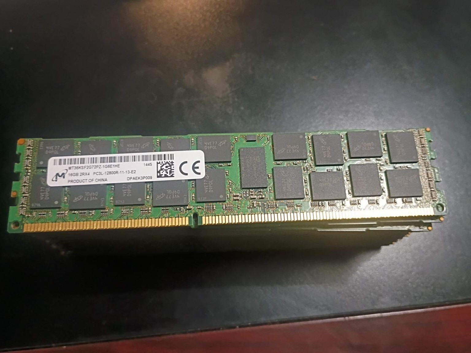 256GB 16x16GB Micron DDR3L-1600 ECC RDIMM PC3L-12800R MT36KSF2G72PZ