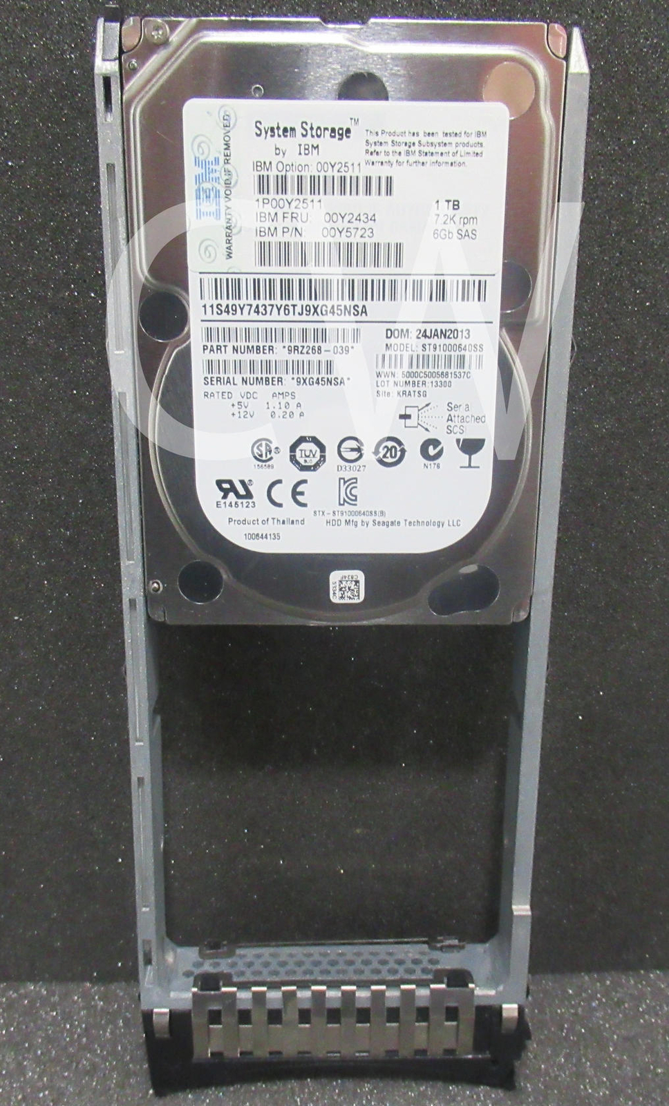 00Y2434 00Y2511 00Y5723 IBM 1TB 7200RPM 6Gbps Nearline 2.5" SAS HDD Hard Drive