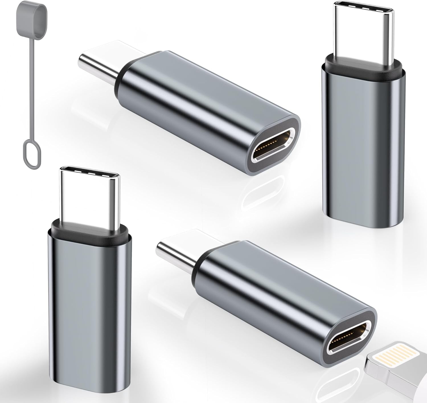 Thousover 4 Pack Lightning to USB C Adapter for iPhone 15/16/17 Pro/17 Pro Max,f