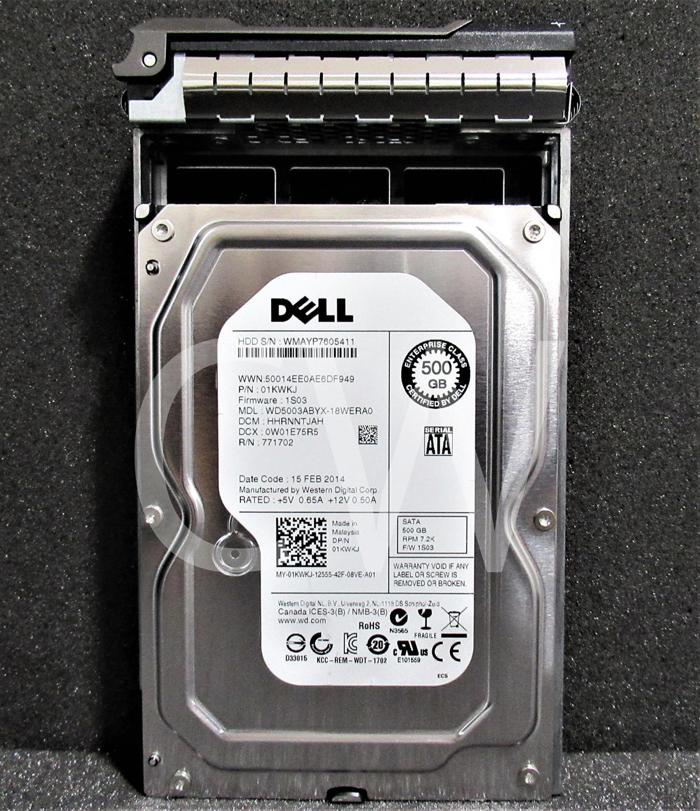 1KWKJ FOR Dell WD5003ABYX 500GB 7.2K RPM 3Gb/s 3.5" SATA HDD Hard Drive