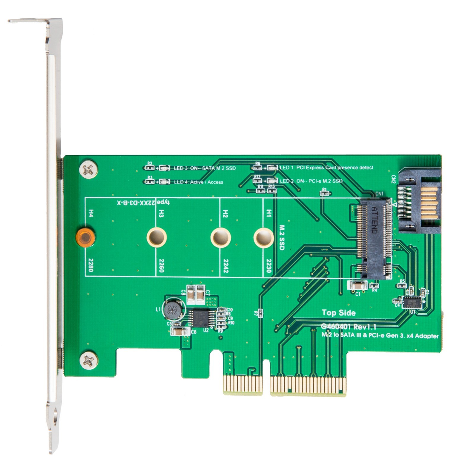 Open Box-M.2 to PCI-e x4 or SATA III SSD Adapter - SY-PEX50073