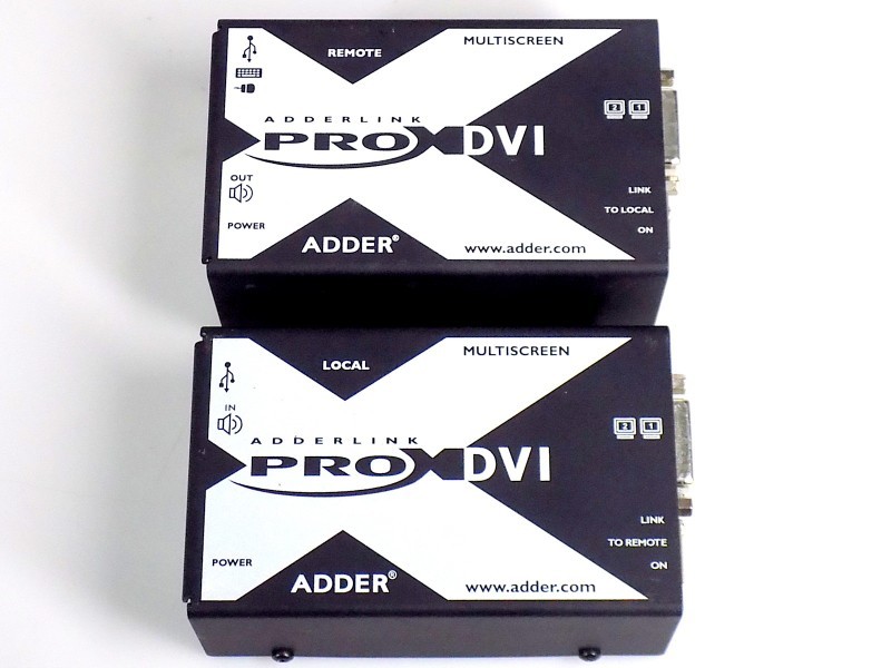 Adder AdderLink Extender X-DVIPRO-MS2 Dual DVI USB Audio KVM Switch 50m READ