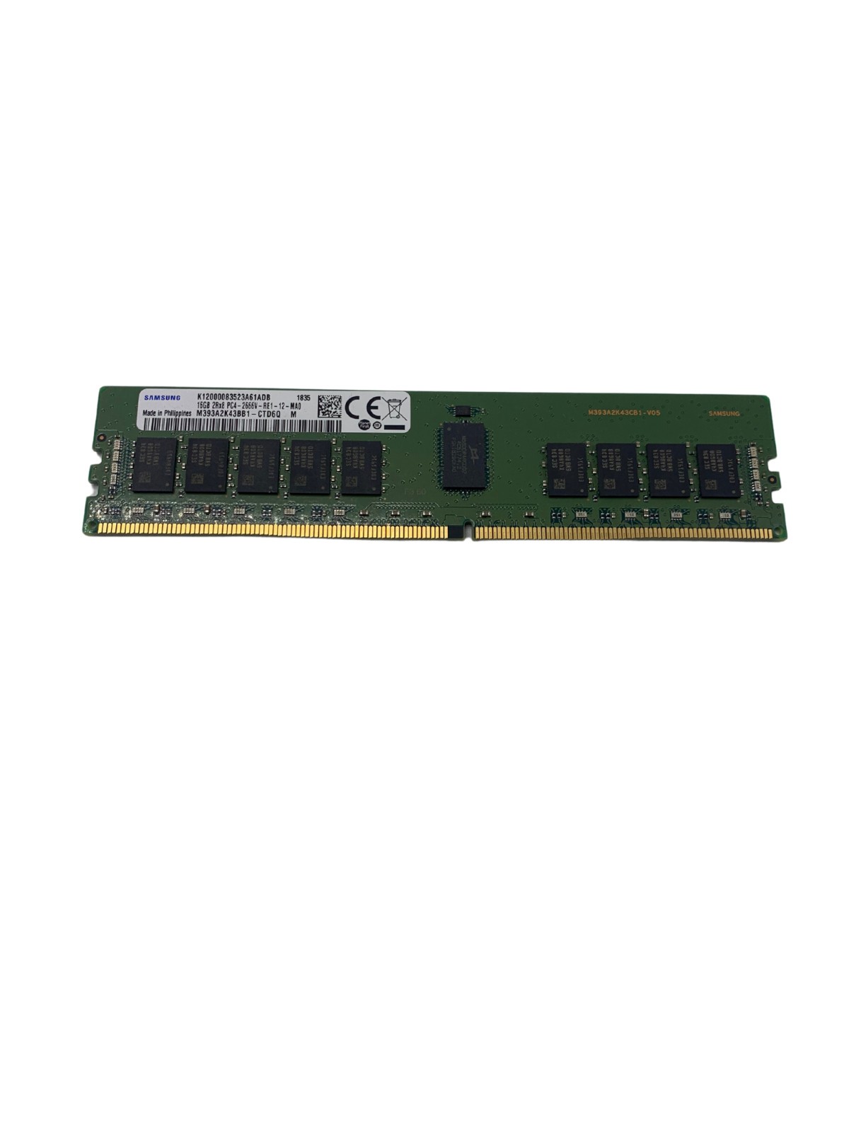 SAMSUNG M393A2K43BB1-CTD 16GB 2Rx8 PC4-21300 DDR4-2666v DIMM
